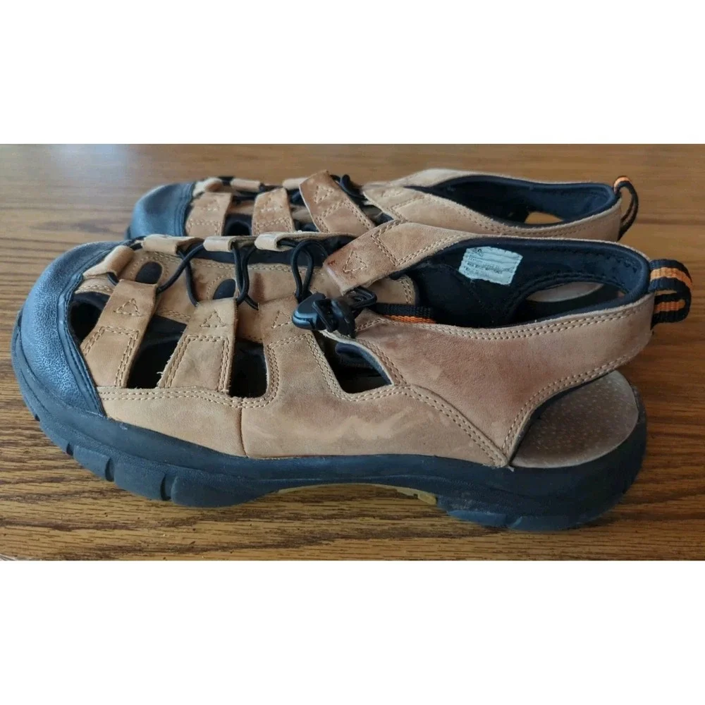 Alpine Design Men Fisherman Sandals Brown Leather Drawstring Size‎ 10